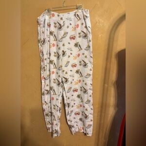 Reformation 10 Tropical Linen Pants Back Zipper Cruise Vacation